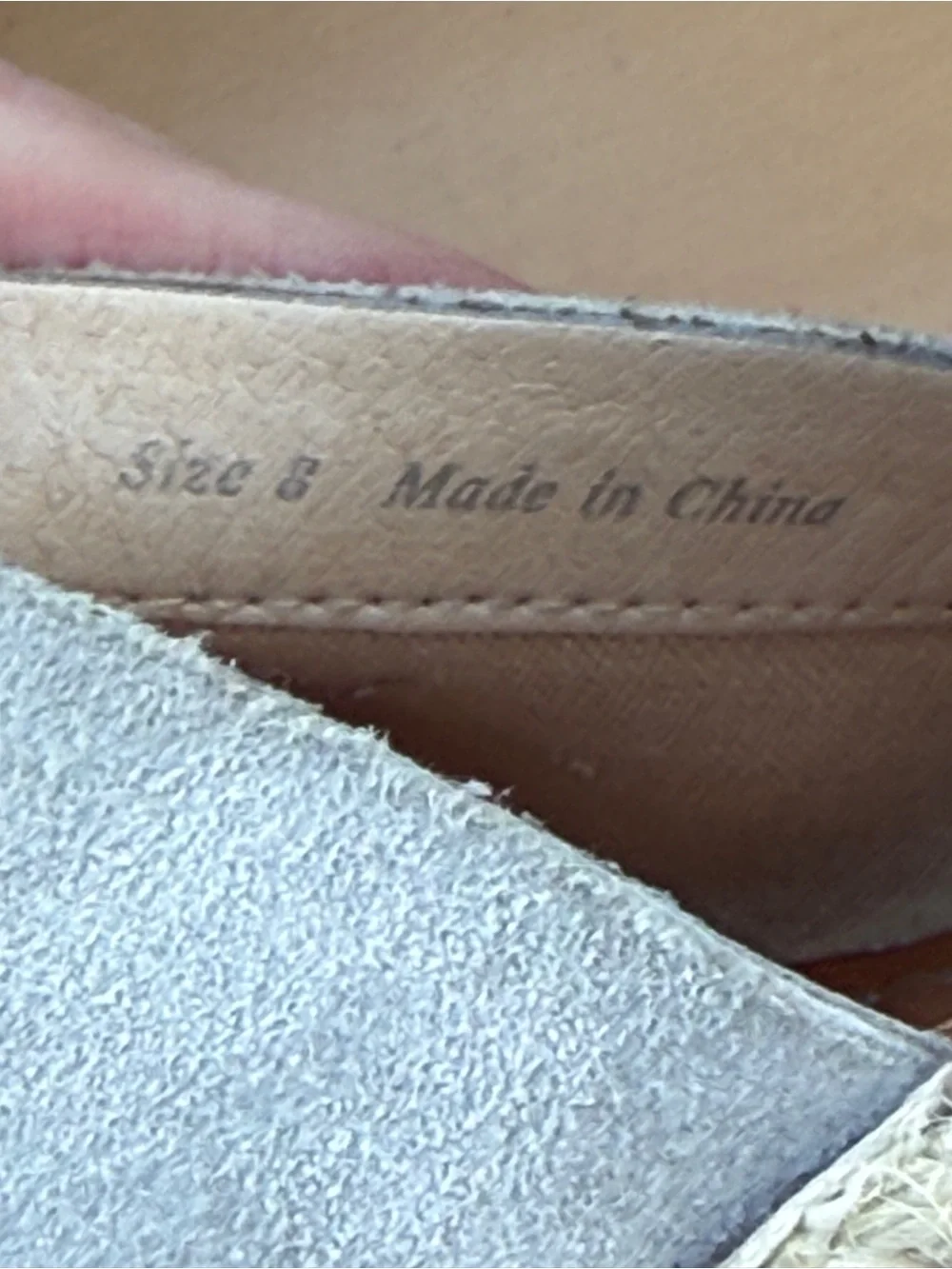 Dolce Vita Lesly Espadrille Platform Wedge Sandals Light Gray Suede 8